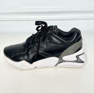 Puma Leather & Suede Sneaker Black 6.5